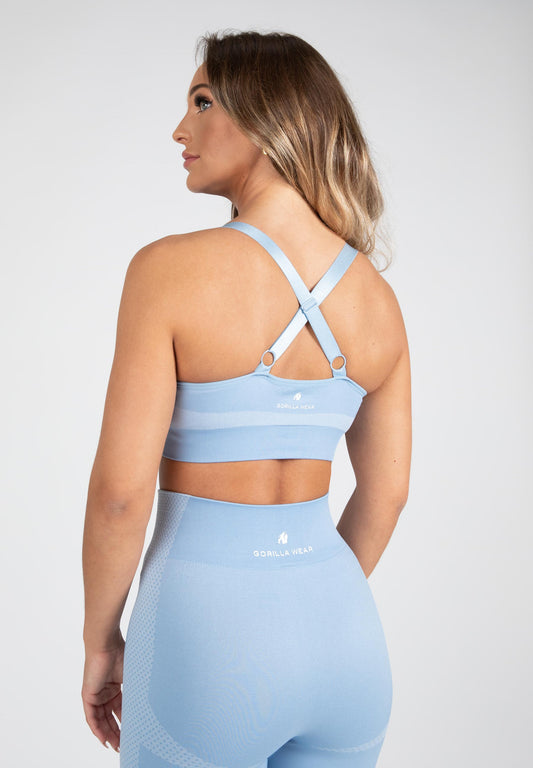 Selah Seamless Sports Bra - Light Blue