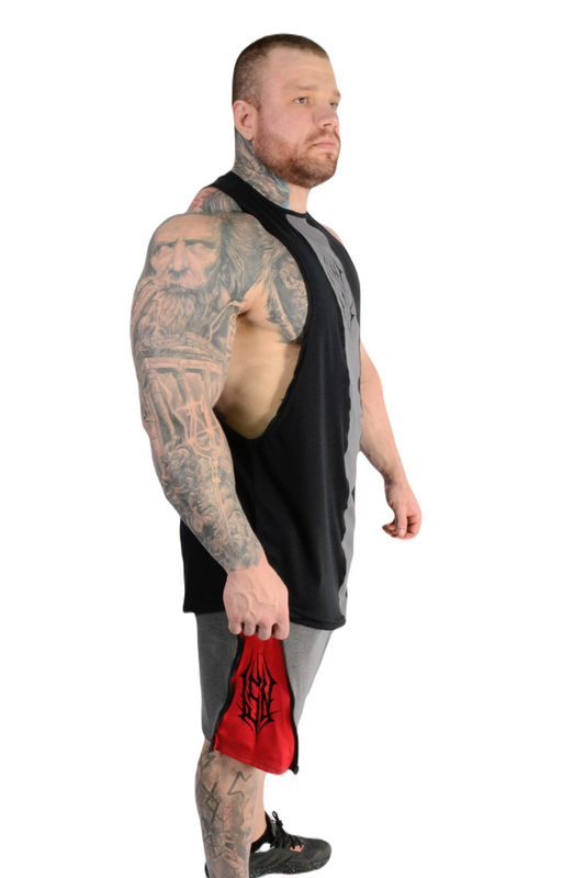 Drop Arm Tank Top Curved Hem Tracks ISN