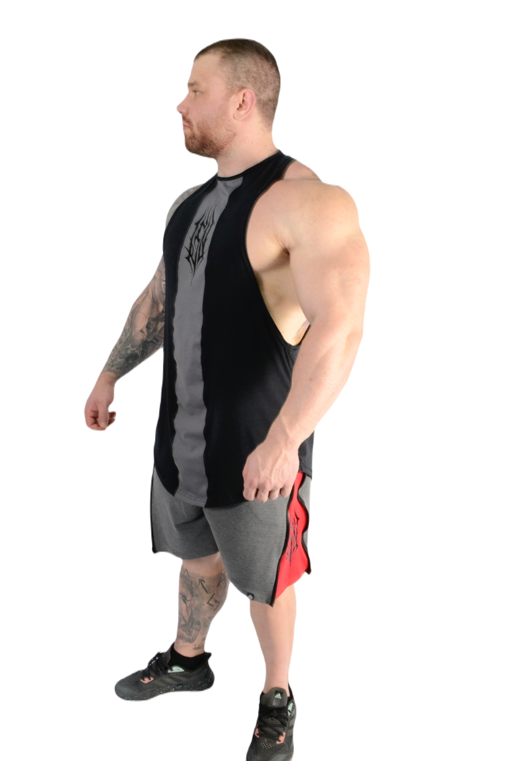 Drop Arm Tank Top Curved Hem Tracks ISN