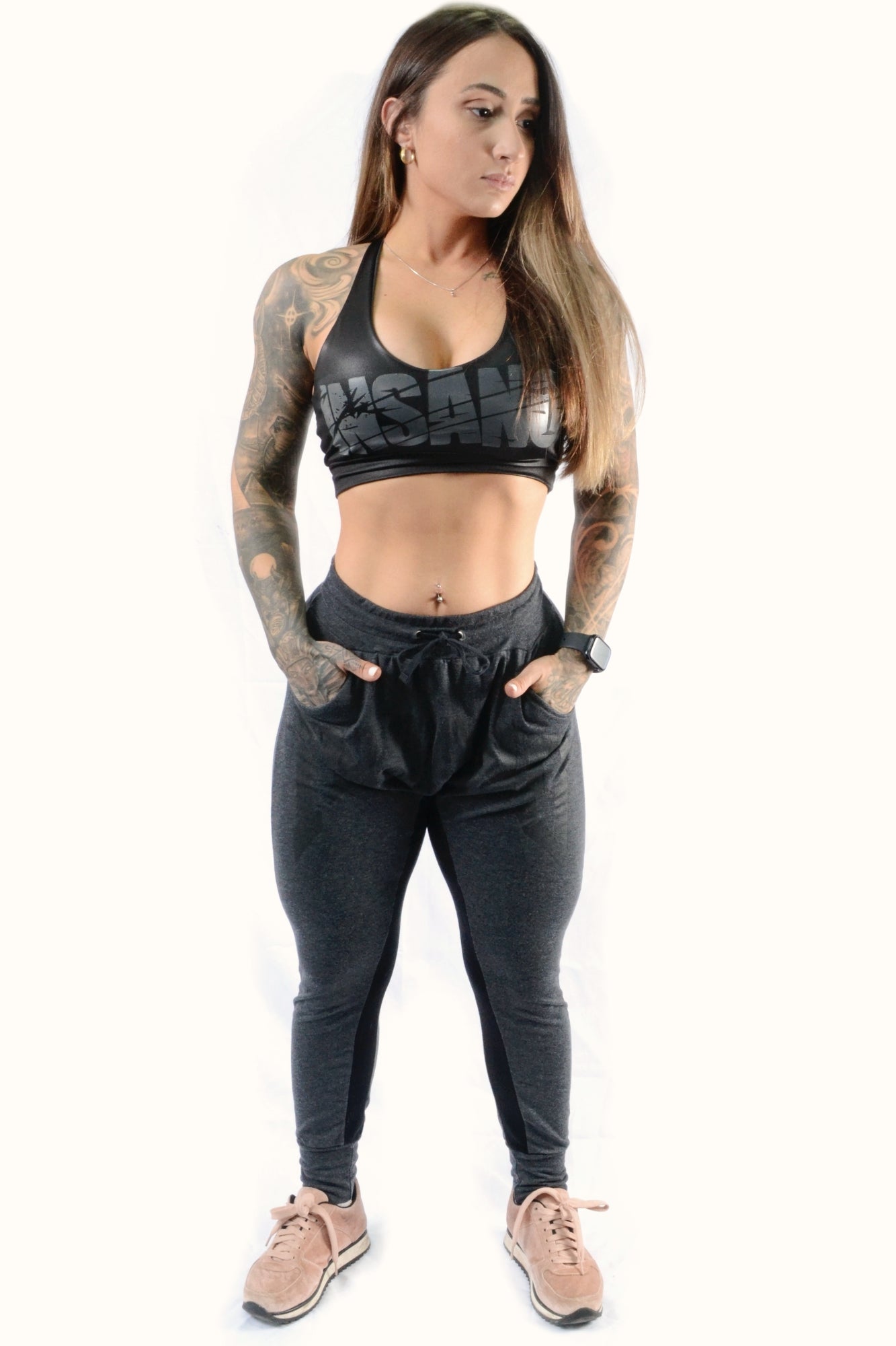 Drop Crotch Skinny Joggers Dark Limited