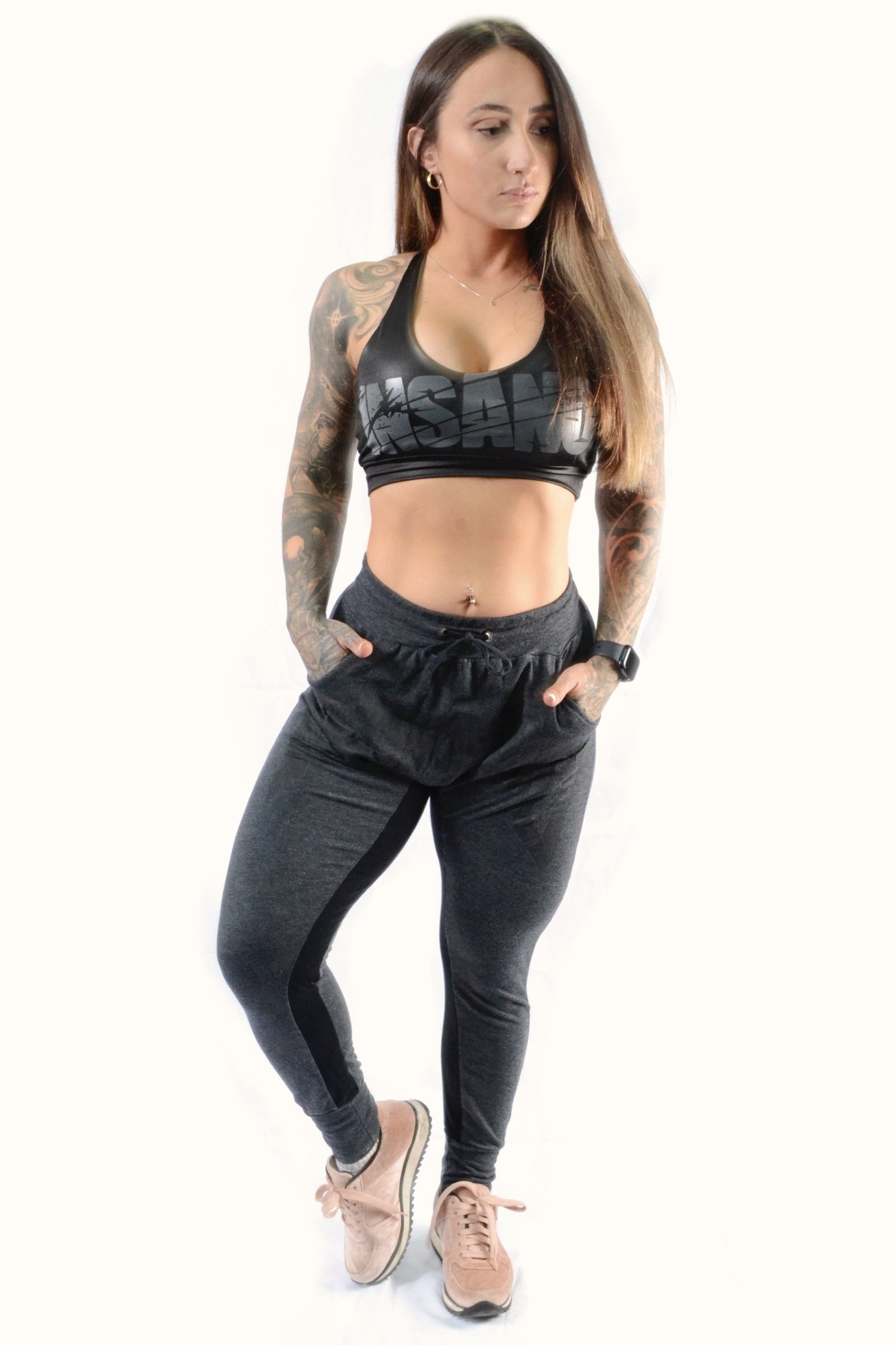 Drop Crotch Skinny Joggers Dark Limited