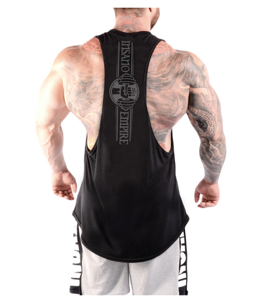 Drop Arm Tank Top Curved Hem Delts Empire