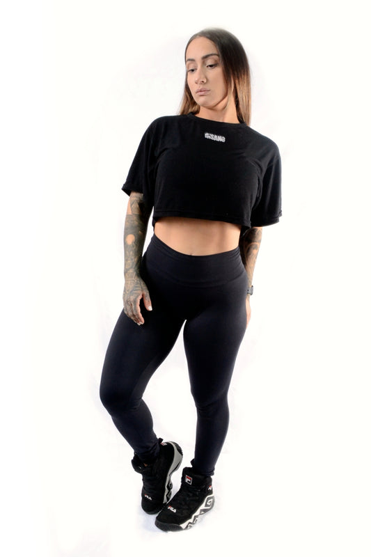 Oversize Crop Shirt Skull