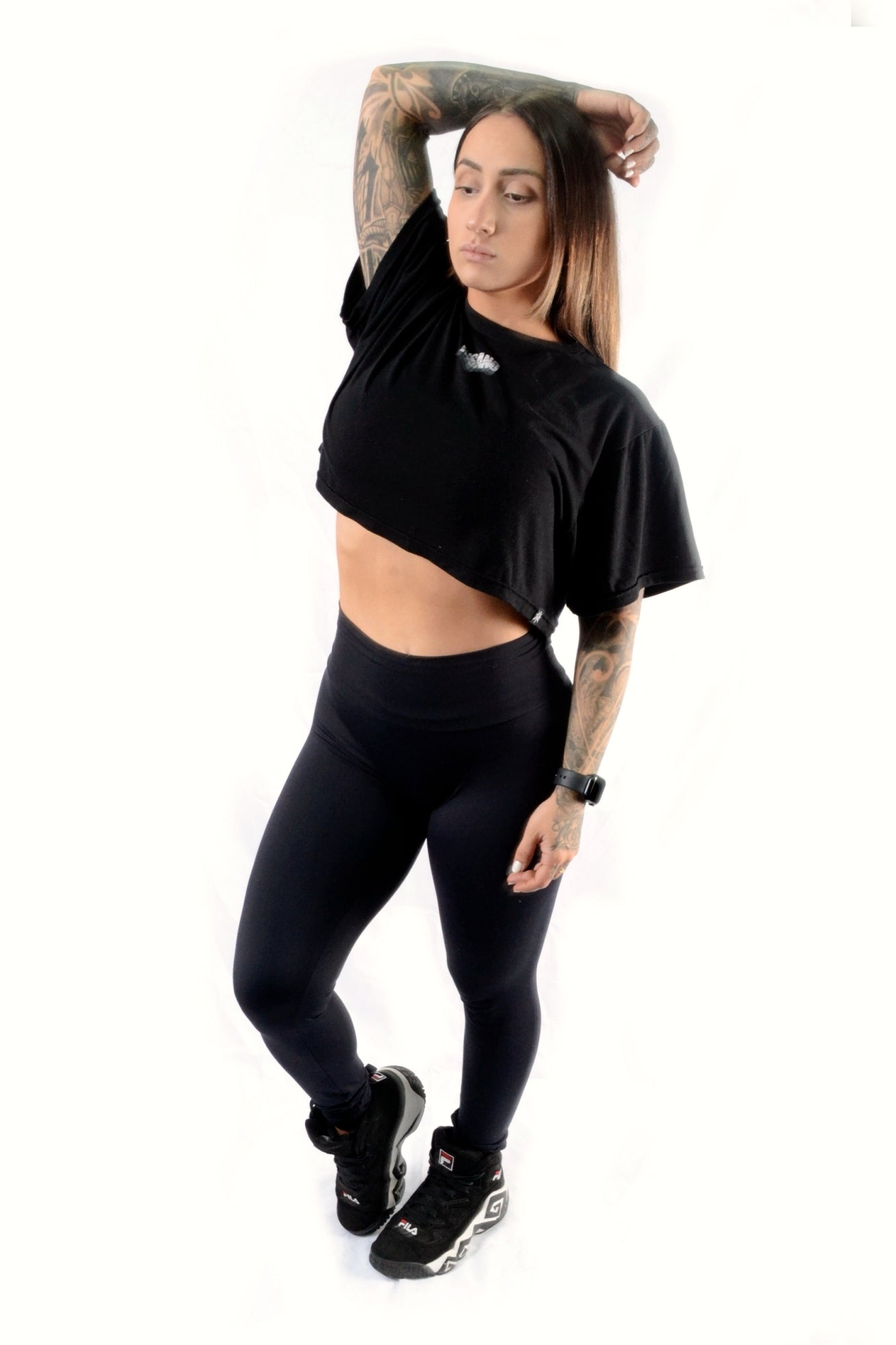 Oversize Crop Shirt Skull