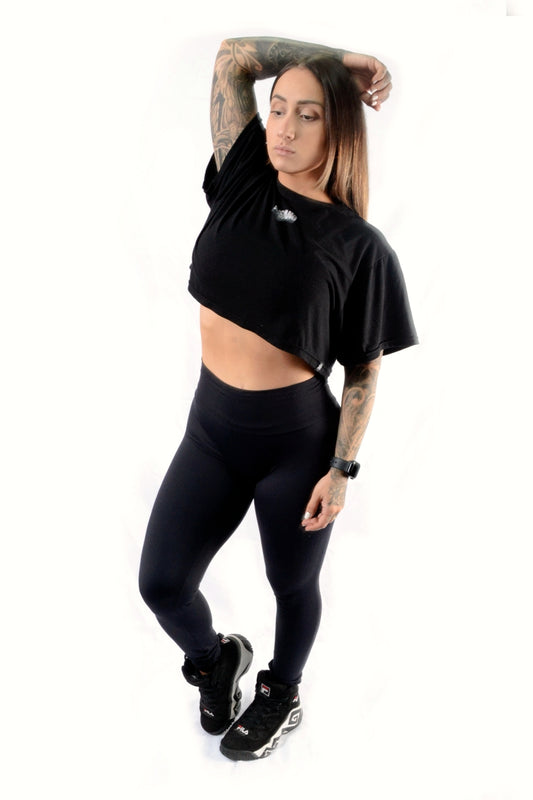 Oversize Crop Shirt Skull