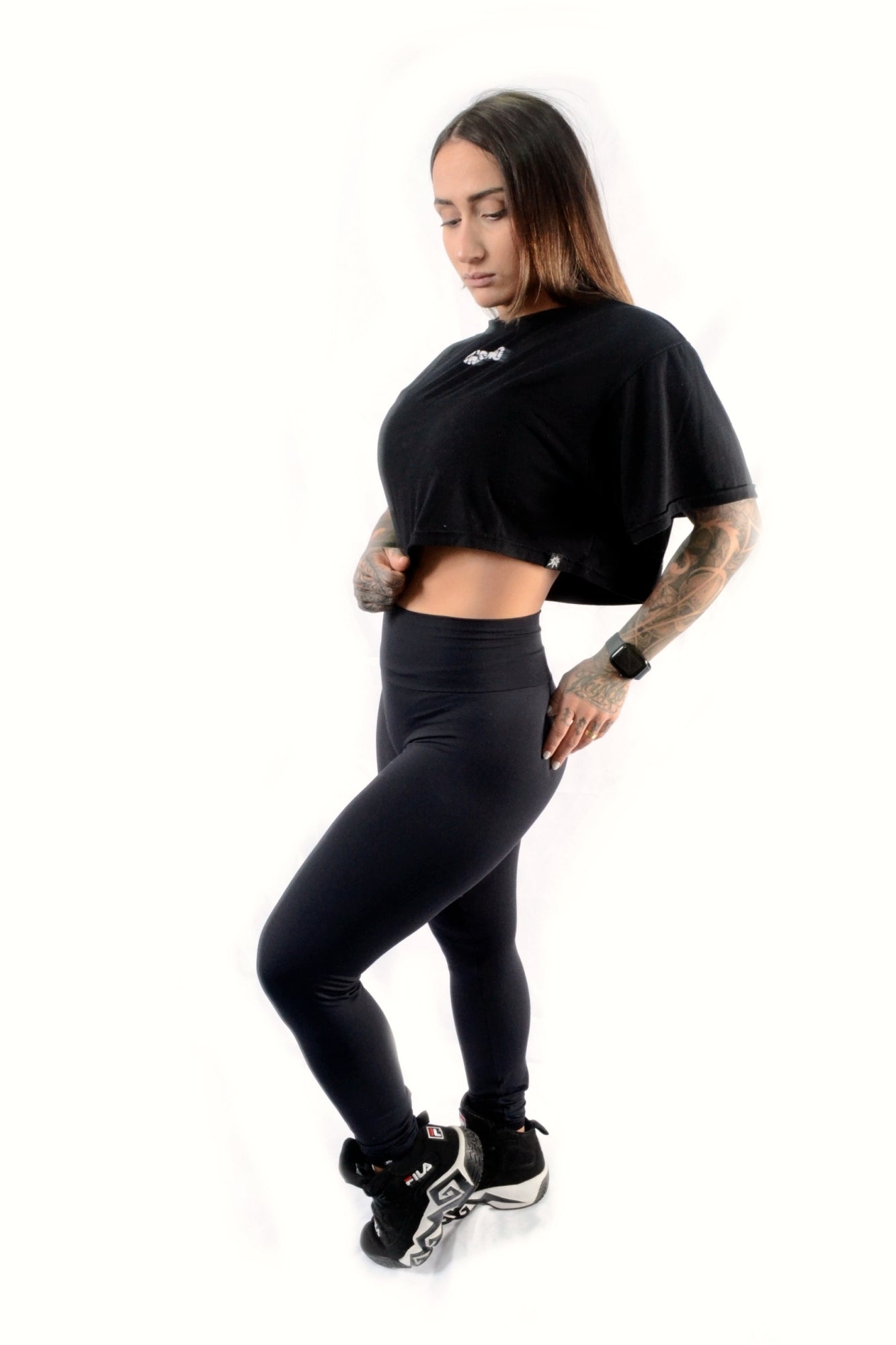 Oversize Crop Shirt Skull
