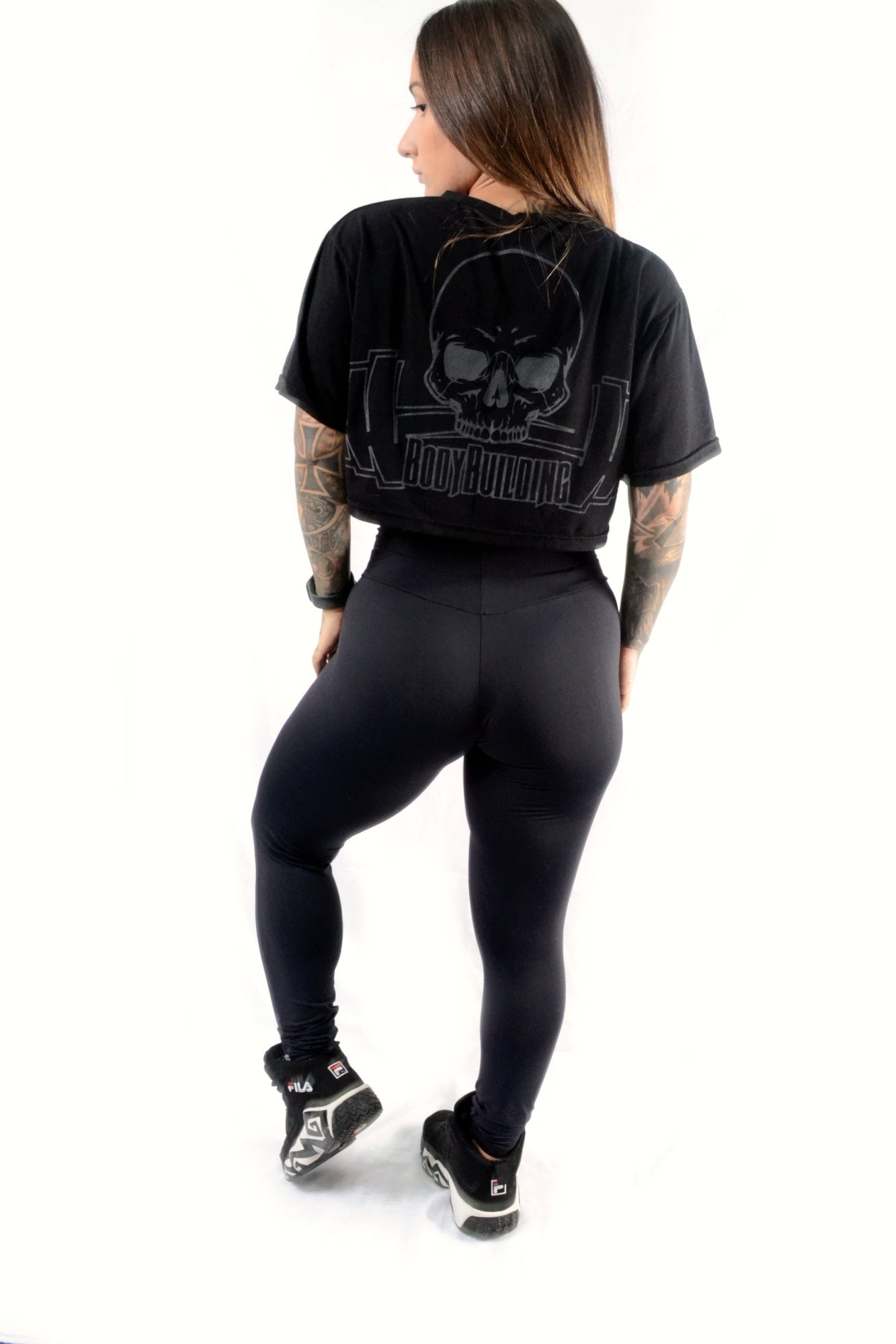 Oversize Crop Shirt Skull