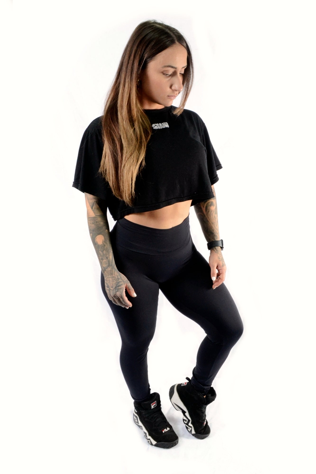 Oversize Crop Shirt Skull