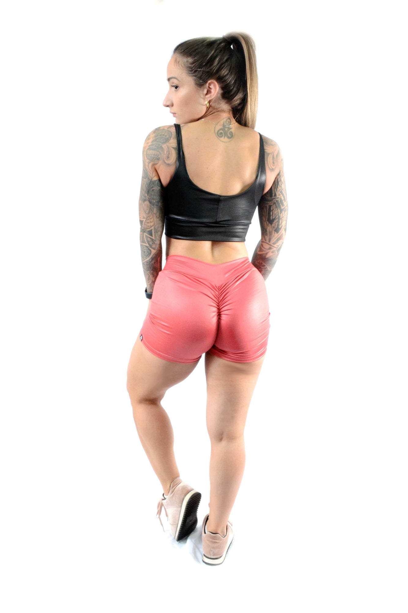 Scrunch Bum Shorts Shiny Cire Shorty