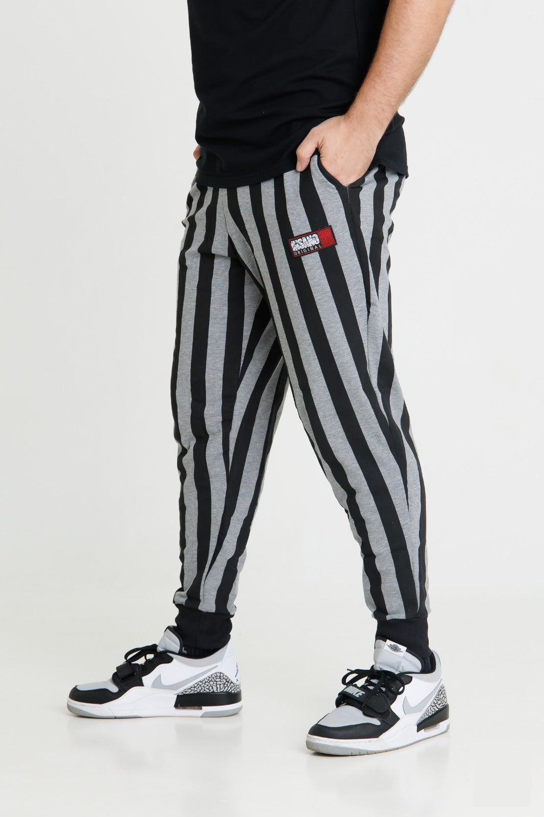 Striped Bodybuilding Baggy Workout Pants