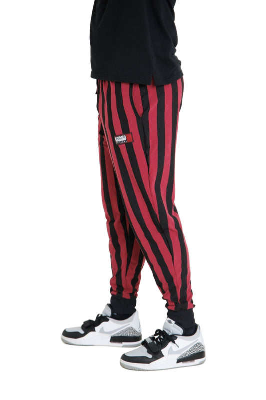 Gestreifte Bodybuilding-Baggy-Trainingshose