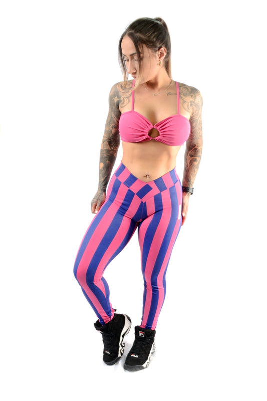 V Waist Striped Legging