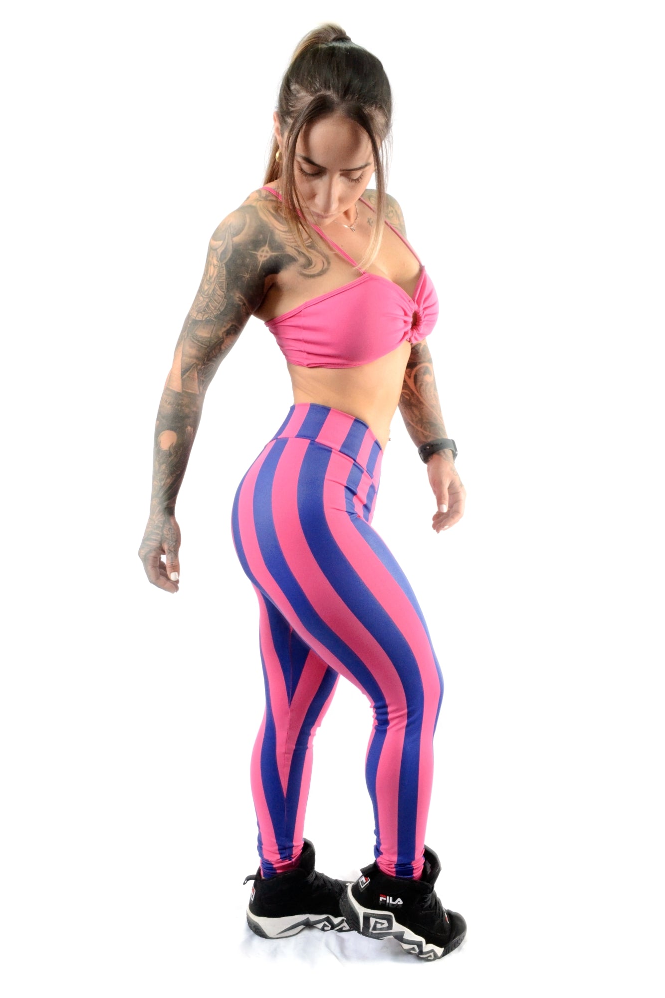V Waist Striped Legging