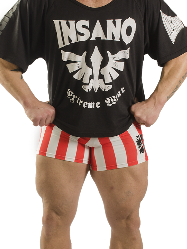 Striped top gym shorts