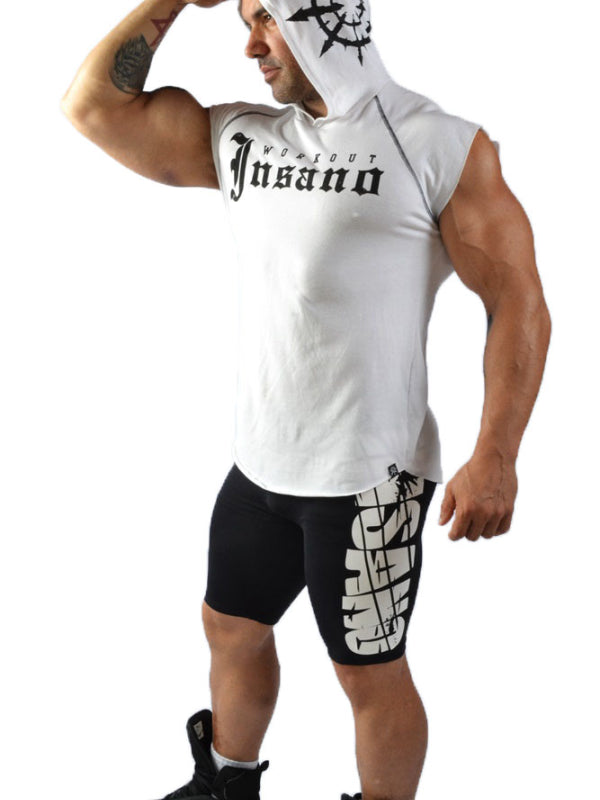 Hooded Capped Sleeve Tee Gothic