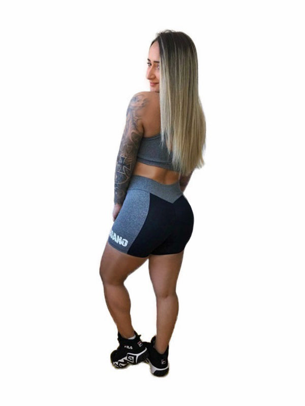 Two Tone V Waist Side Pocket Shorts