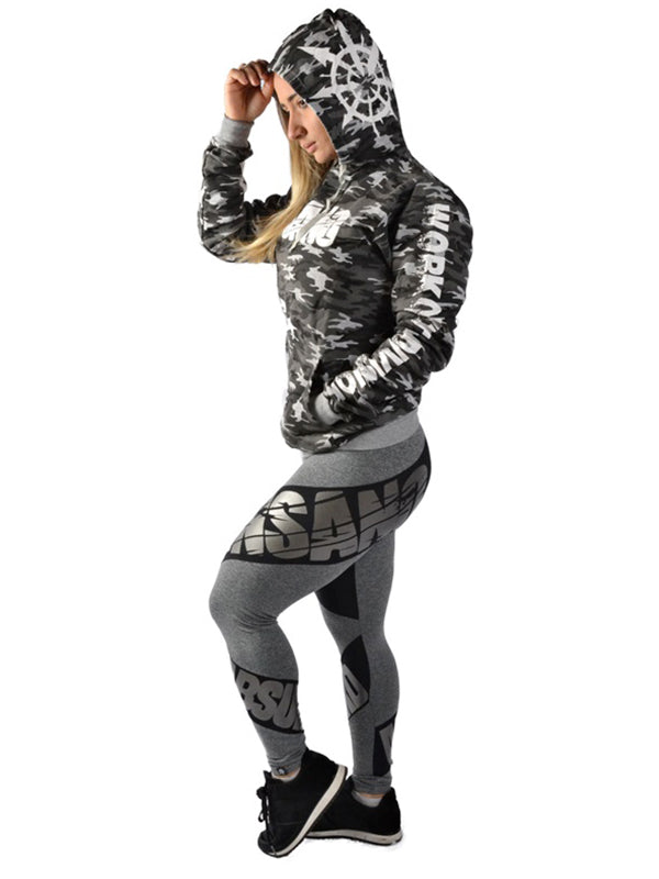 Mid Rise Waist Cross Over Band Legging