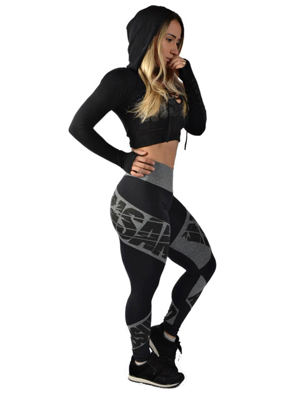 Mid Rise Waist Cross Over Band Legging
