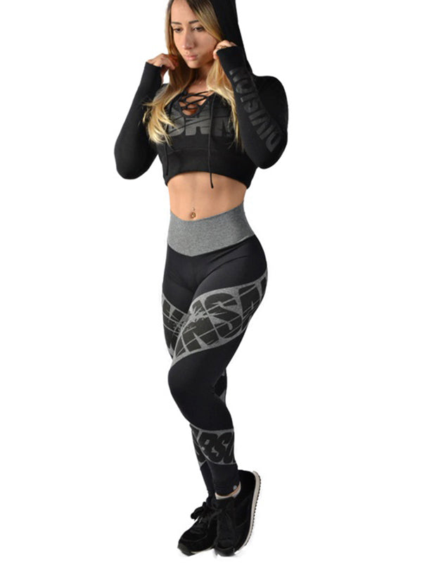 Mid Rise Waist Cross Over Band Legging