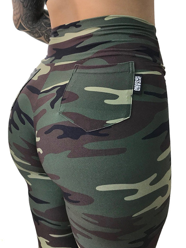 High Waist Camo Flare Legging