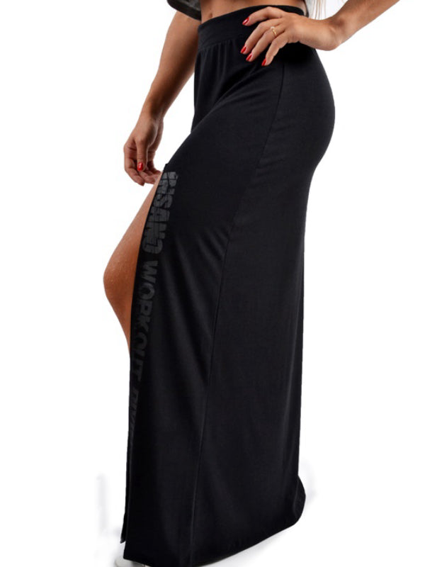 Long Lenght Side Slit Skirt