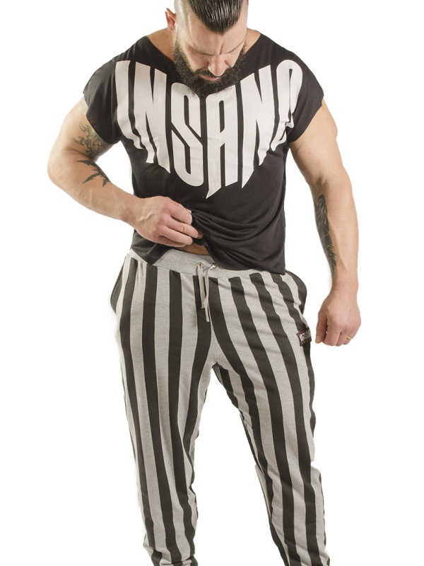 Striped Bodybuilding Baggy Workout Pants