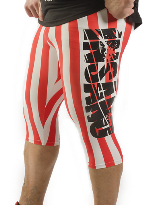 Striped Tight High 3/4 Legging