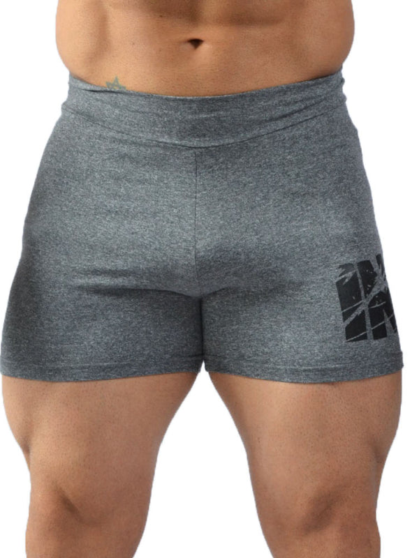 Tight Gray Athletic Shorts Men's Tight High Workout Shorts INSANO