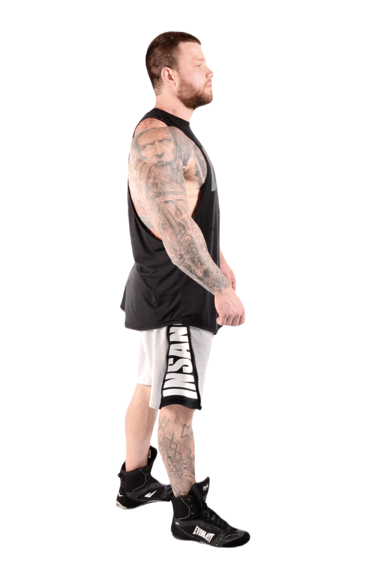 Drop Arm Tank Top Curved Hem Delts