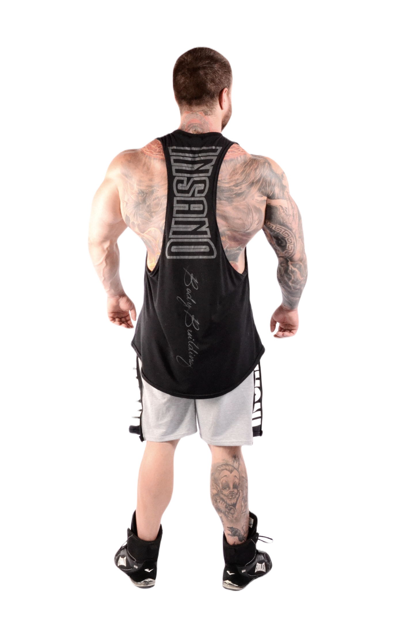 Drop Arm Tank Top Curved Hem Delts