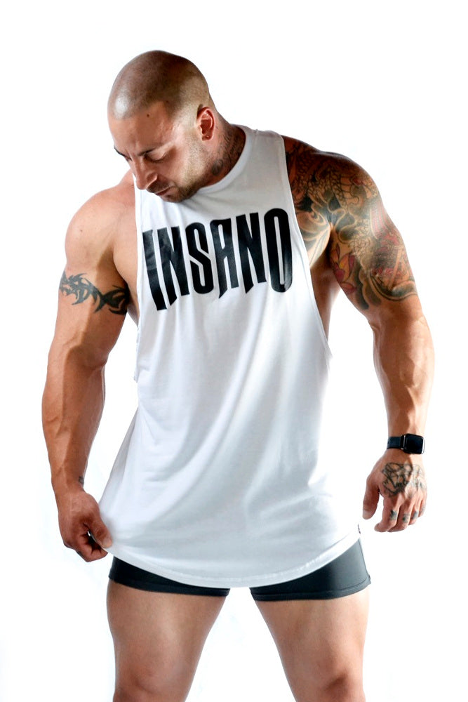 Drop Arm Tank Top Curved Hem Delts