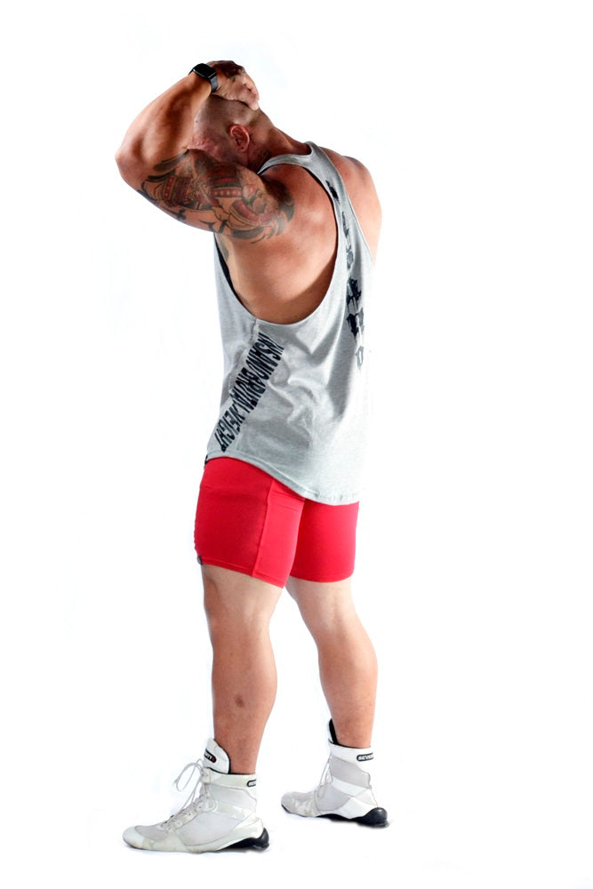 Drop Arm Tank Top Curved Hem Brutal Weight