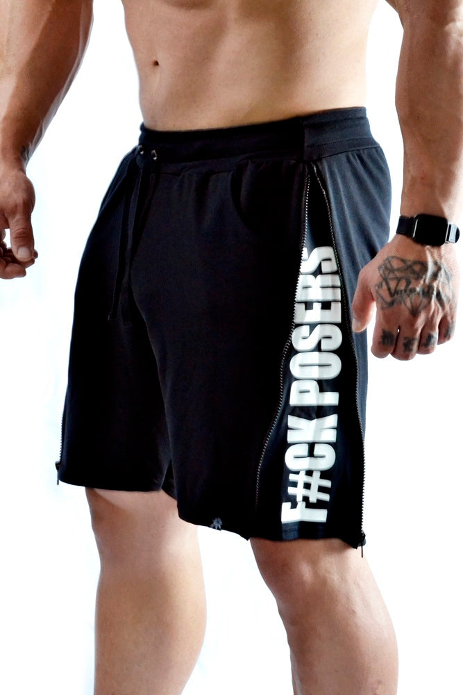 F#ck Posers Zip Shorts