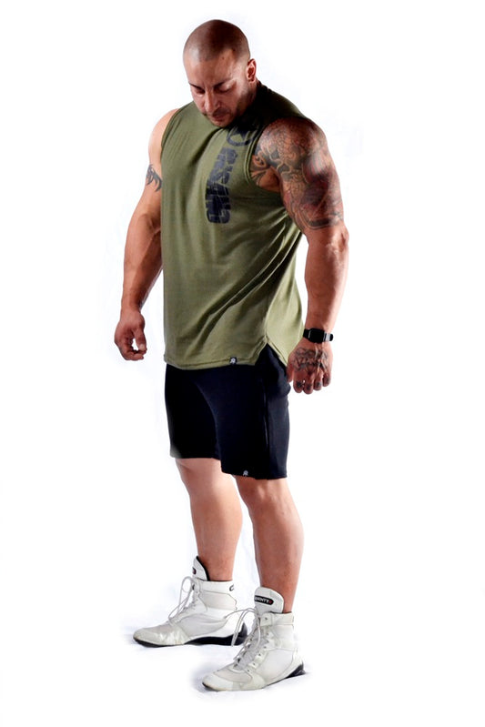 Sleeveless T-Shirt Tank Military