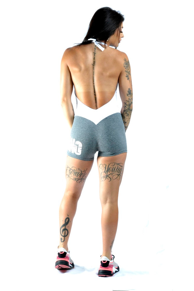 Open Back Shorts Bodysuit