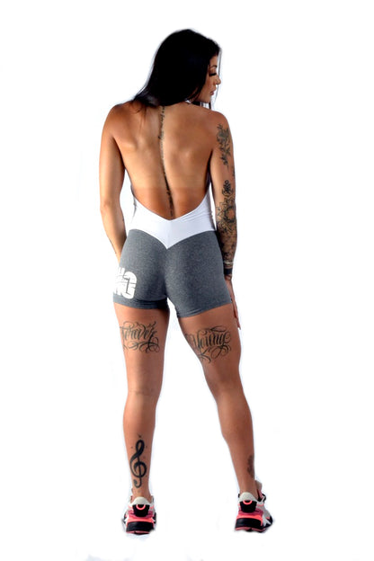 Open Back Shorts Bodysuit