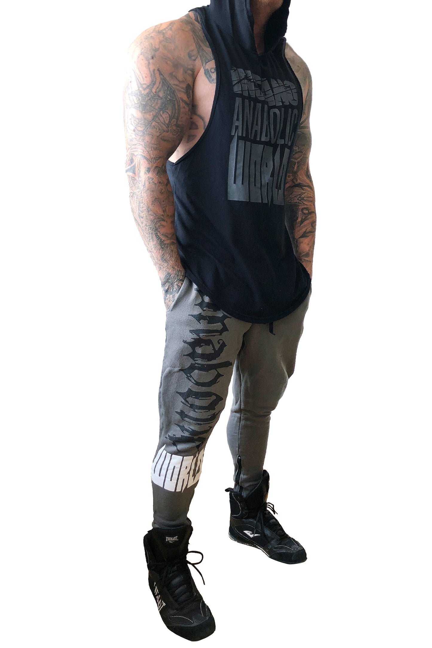 Drop Armhole Hooded Tank Curved Hem