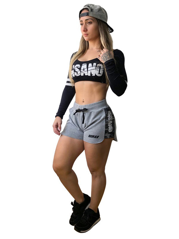 Drawstring Side Band Shorts