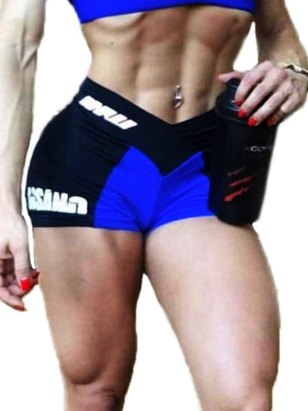 Two Tone Side Band V Waist Shorts