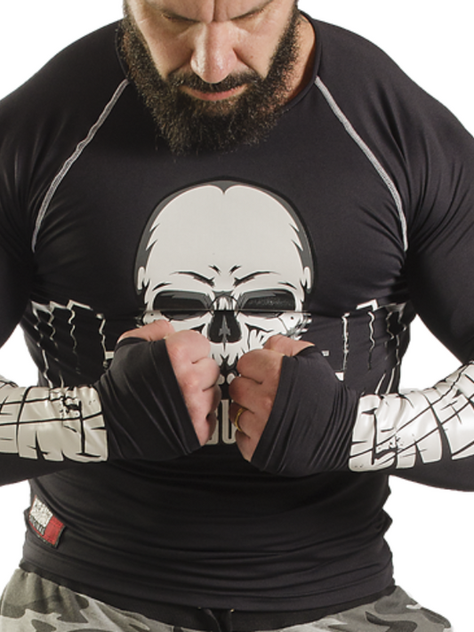 Kompressions-Langarmshirt Skull