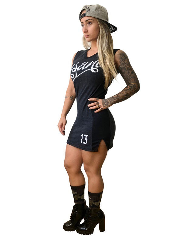 Stripped Sleeveless Bodycon