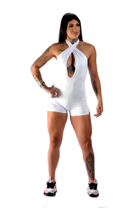 Super Plunging Scrunch Bum Shorts Bodysuit