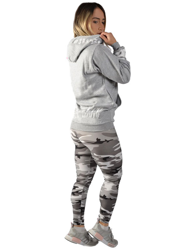 V Waist Camo Pink Print Legging