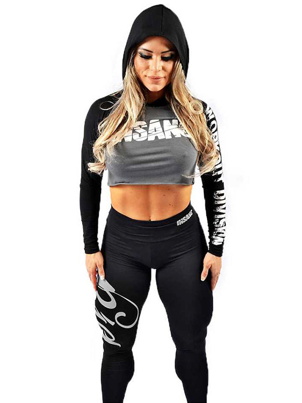 Crop Hooded Long Sleeve Destroyer