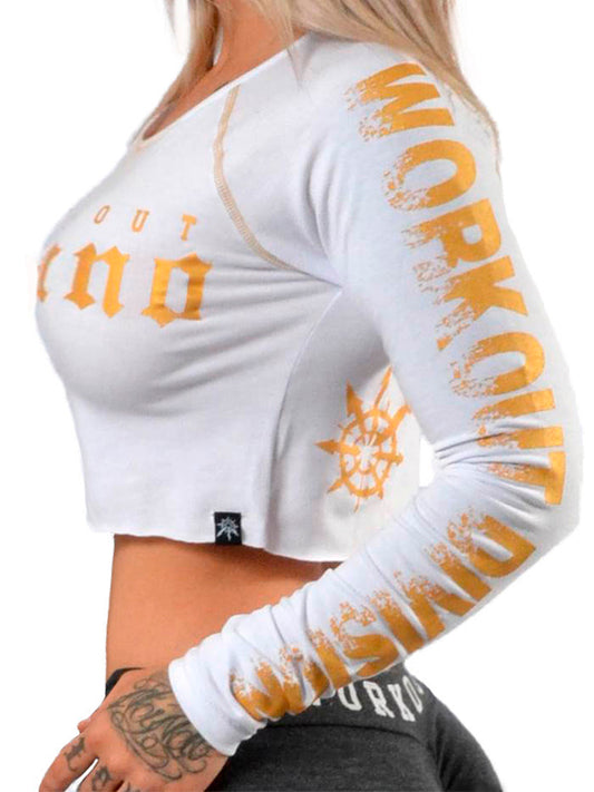 Crop Long Sleeve Gold Gothic