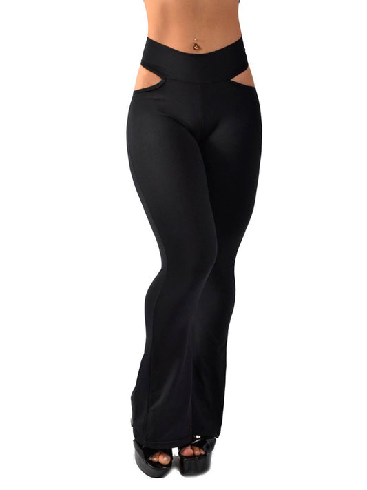 Cut-Out Waist Flare Legging