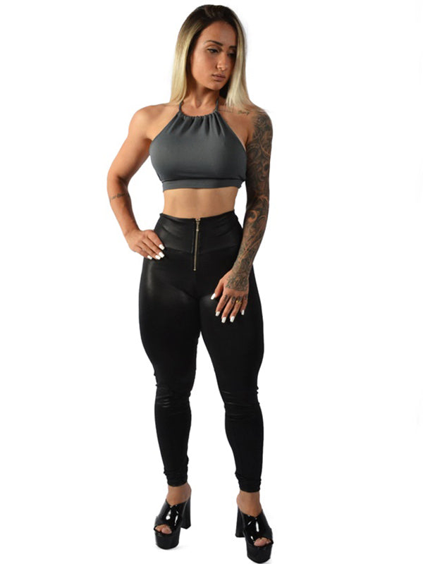 High Waist Shiny Cire Legging