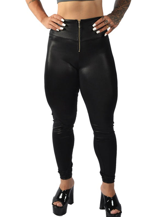 High Waist Shiny Cire Legging