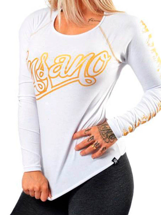 Long Sleeve Gold Curly