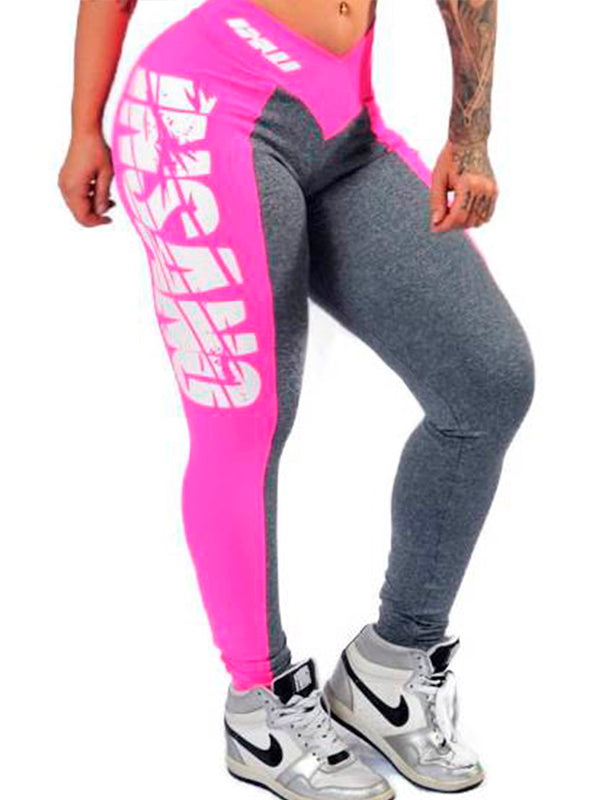 Two Tone V Waist Side Band Legging